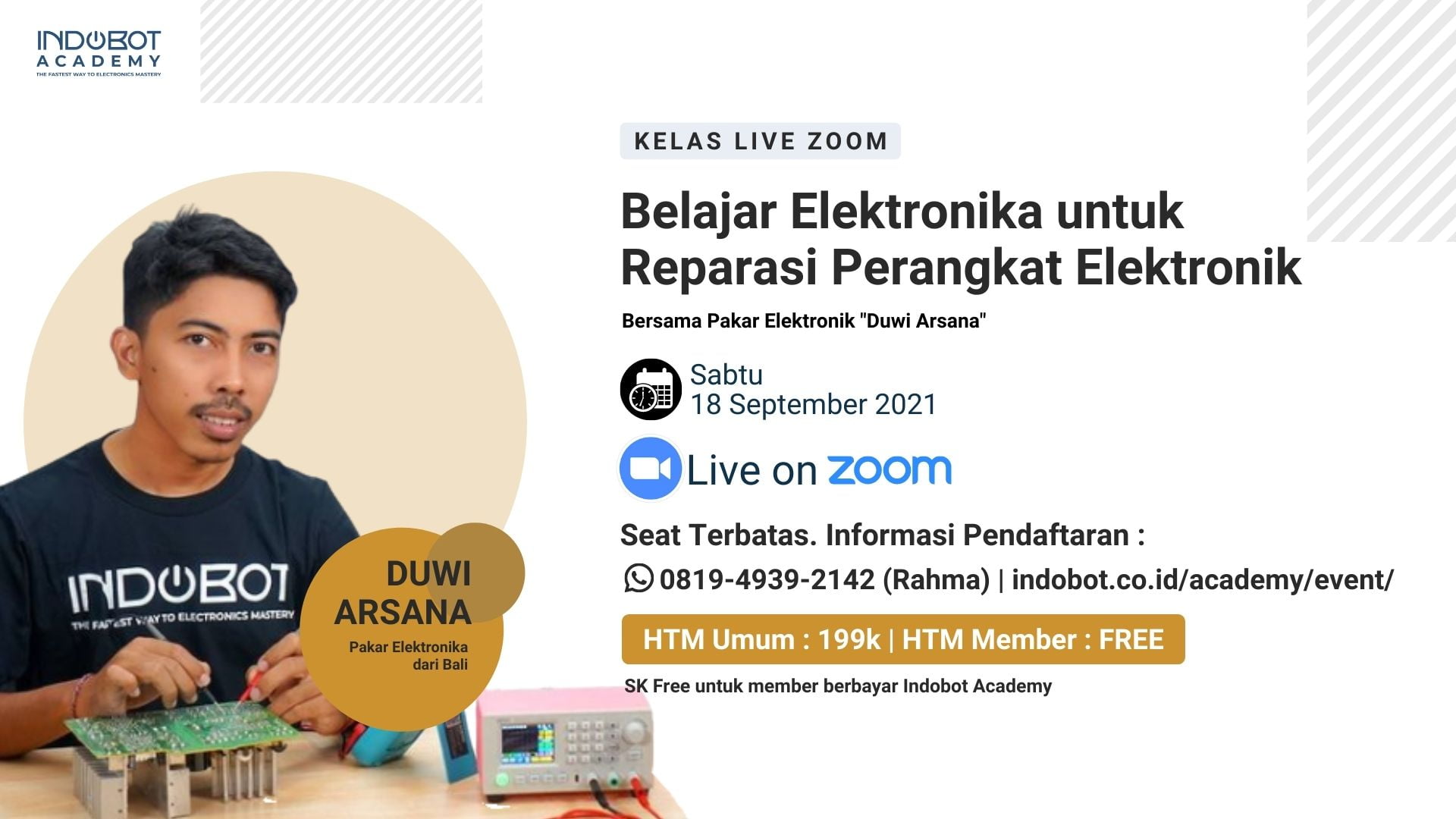 kelas reparasi perangkt elektronik Duwi Arsana